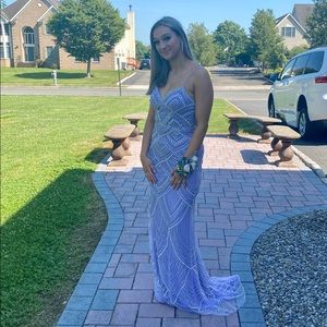 lavender jovani prom dress